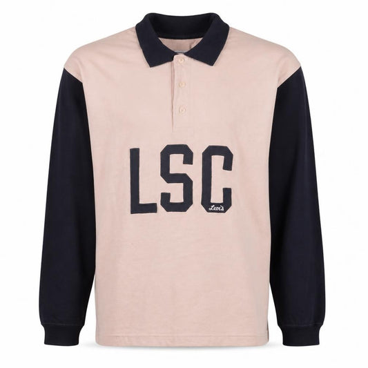Front view of Levi's Men's Beige LSC Collared Henley Sweatshirt, size L