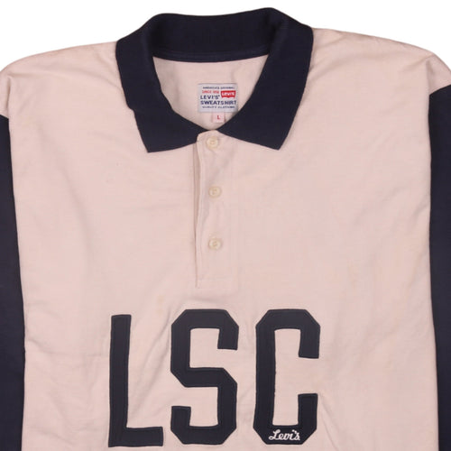 Levi's Men's Beige LSC Collared Henley Sweatshirt Size L