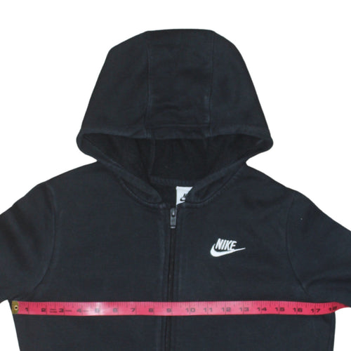 Nike Boys Black Full Zip Hoodie L 147-158cm Cotton Blend Casual