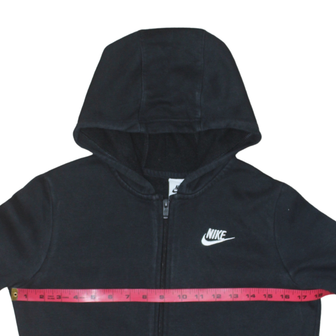 Nike Boys Black Full Zip Hoodie L 147-158cm Cotton Blend Casual