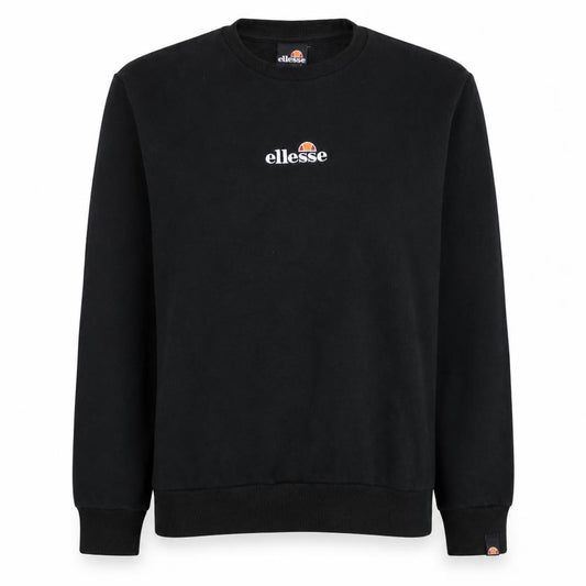 Front view of Ellesse women’s black crew neck sweatshirt uk 10 cotton blend casual