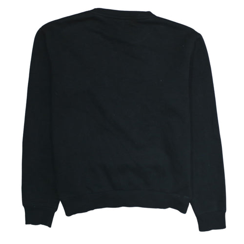 Ellesse Womens Black Crew Neck Sweatshirt UK 10 Cotton Blend Casual