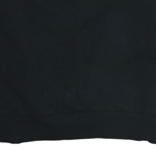 Ellesse Womens Black Crew Neck Sweatshirt UK 10 Cotton Blend Casual