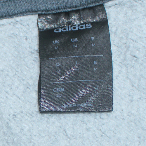 Adidas Men's Blue Full Zip Hoodie Size M Sports Fleece Jacket