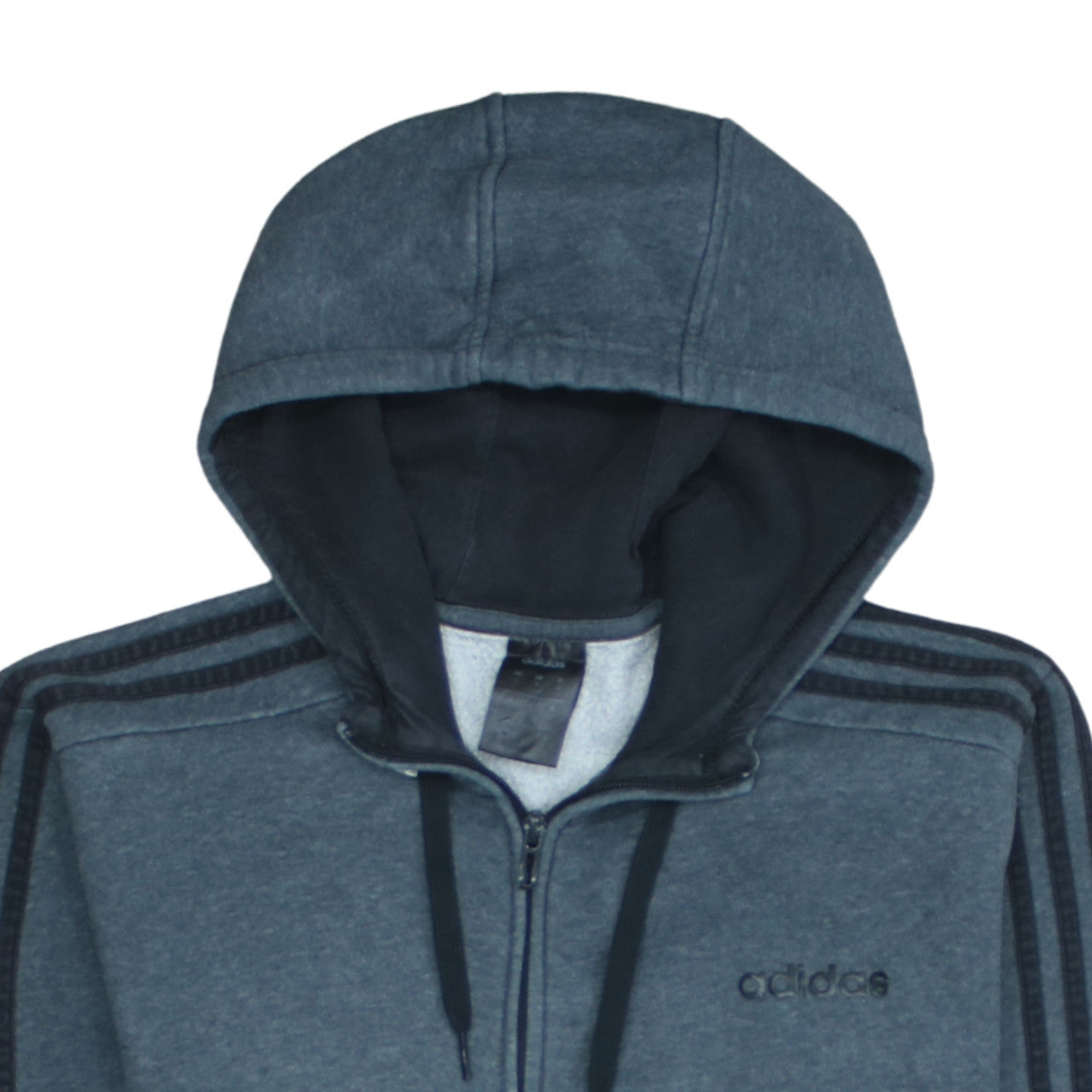 Adidas Men's Blue Full Zip Hoodie Size M Sports Fleece Jacket