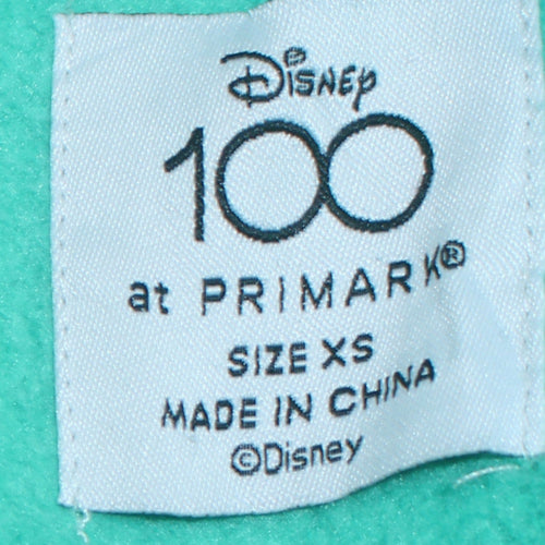 Disney at Primark Women XS Green Mickey & Pluto Pullover Sweatshirt
