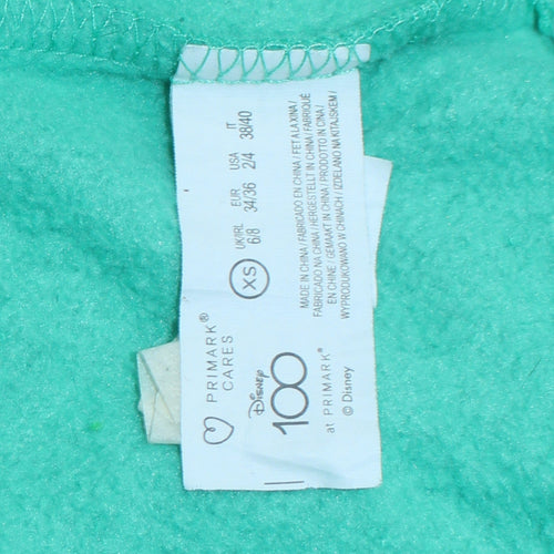 Disney at Primark Women XS Green Mickey & Pluto Pullover Sweatshirt