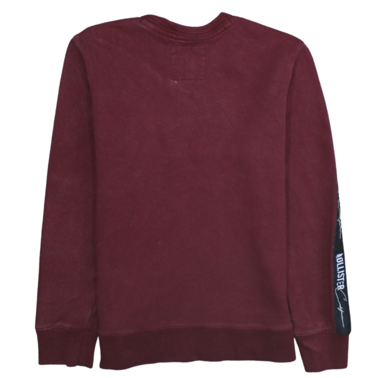 Hollister Men’s Red Crew Neck Logo Sweatshirt XS Fleece Pullover