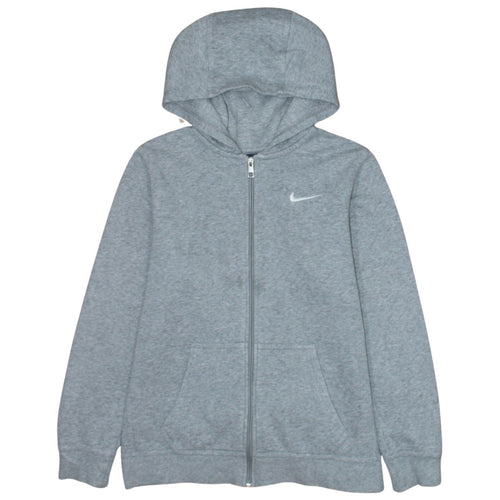 Nike Boys Grey Full Zip Hoodie XL 13-15 Years Hooded Sweatshirt