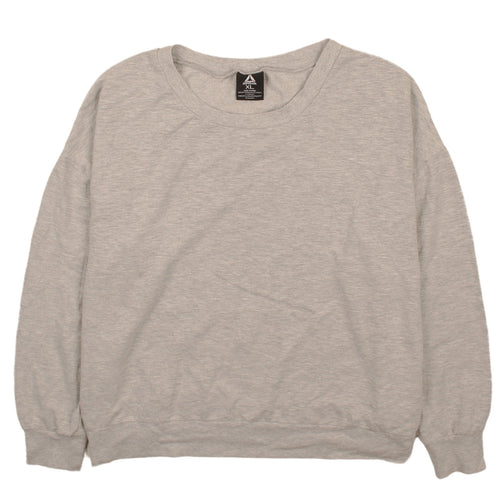 Reebok Womens Beige XL Pullover Sweatshirt Relaxed Fit