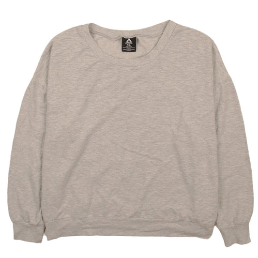 Reebok Womens Beige XL Pullover Sweatshirt Relaxed Fit