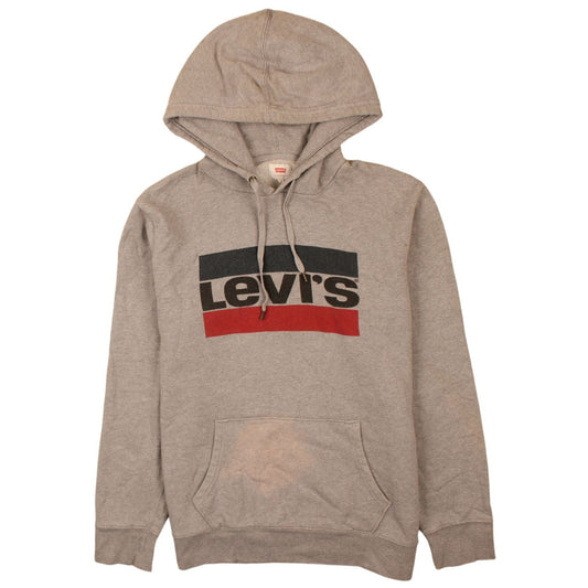 Levi's Womens Beige L Pullover Hoodie with Logo Print