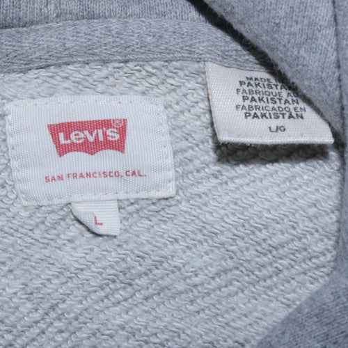 Levi's Womens Beige L Pullover Hoodie with Logo Print