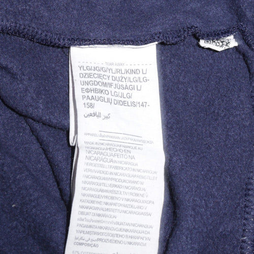 Under Armour Boys Navy Blue Full Zip Hoodie Size 158 Fleece Sweatshirt