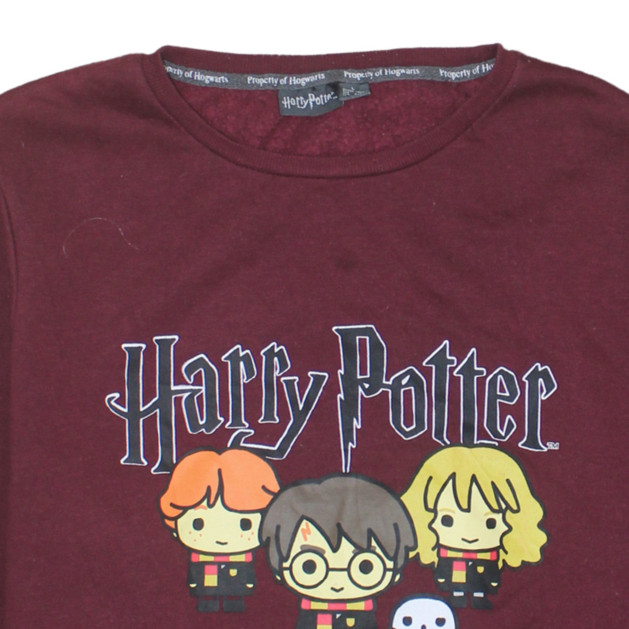 Primark Women Burgundy Harry Potter Graphic Pullover Sweatshirt L 14/16
