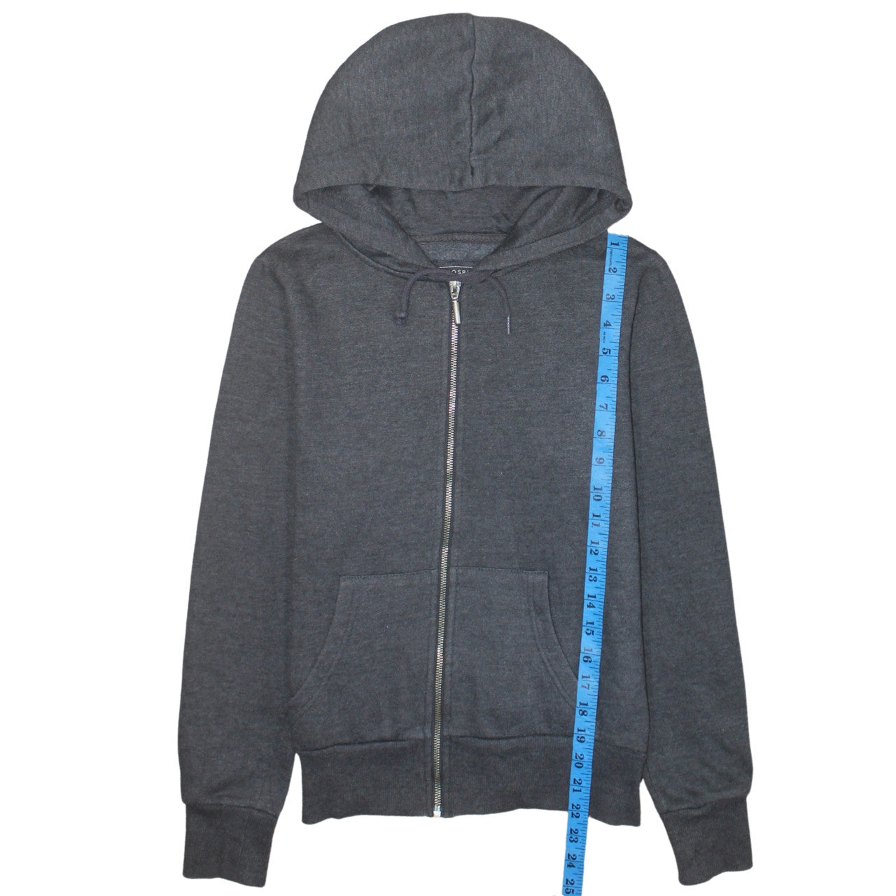 Atmosphere Women Grey Size 10 Full Zip Hoodie with Pockets