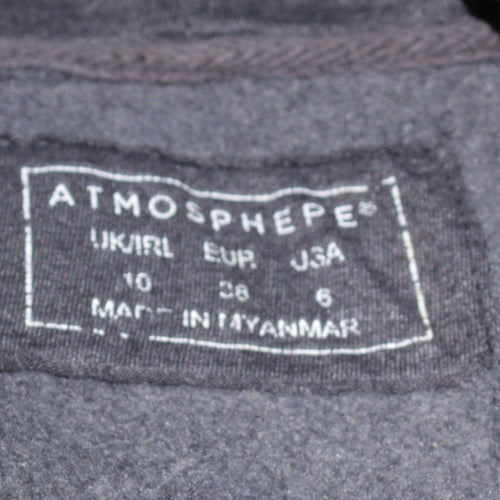 Atmosphere Women Grey Size 10 Full Zip Hoodie with Pockets