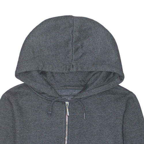 Atmosphere Women Grey Size 10 Full Zip Hoodie with Pockets