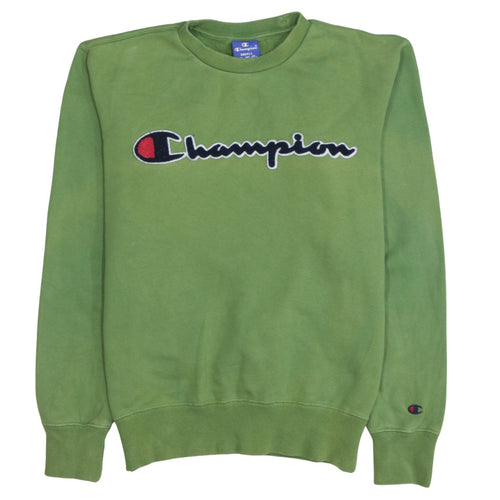 Champion Women’s Green Small Pullover Sweatshirt with Logo