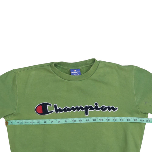 Champion Women’s Green Small Pullover Sweatshirt with Logo