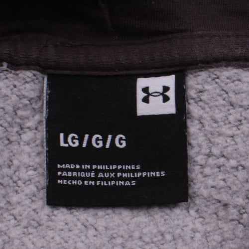 Under Armour Womens Grey Pullover Hoodie Size L Cotton Blend