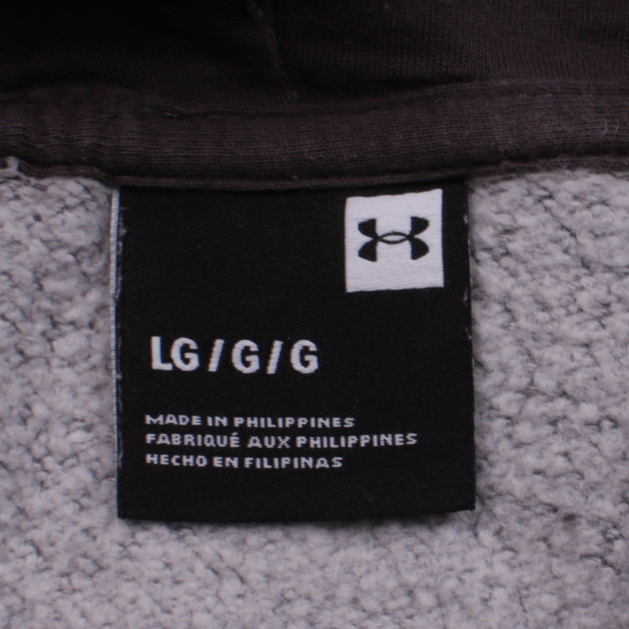 Under Armour Womens Grey Pullover Hoodie Size L Cotton Blend