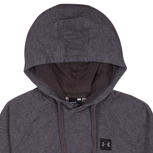 Under Armour Womens Grey Pullover Hoodie Size L Cotton Blend