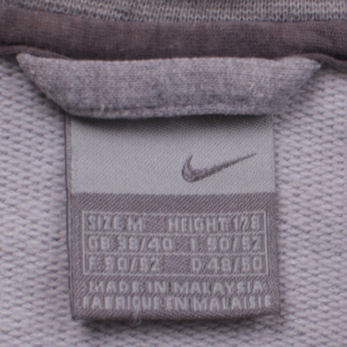 Nike Men's Grey Full Zip Collared Sweatshirt Size M