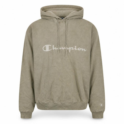Champion Mens Beige Pullover Hoodie L Regular Fit Vintage Sportswear