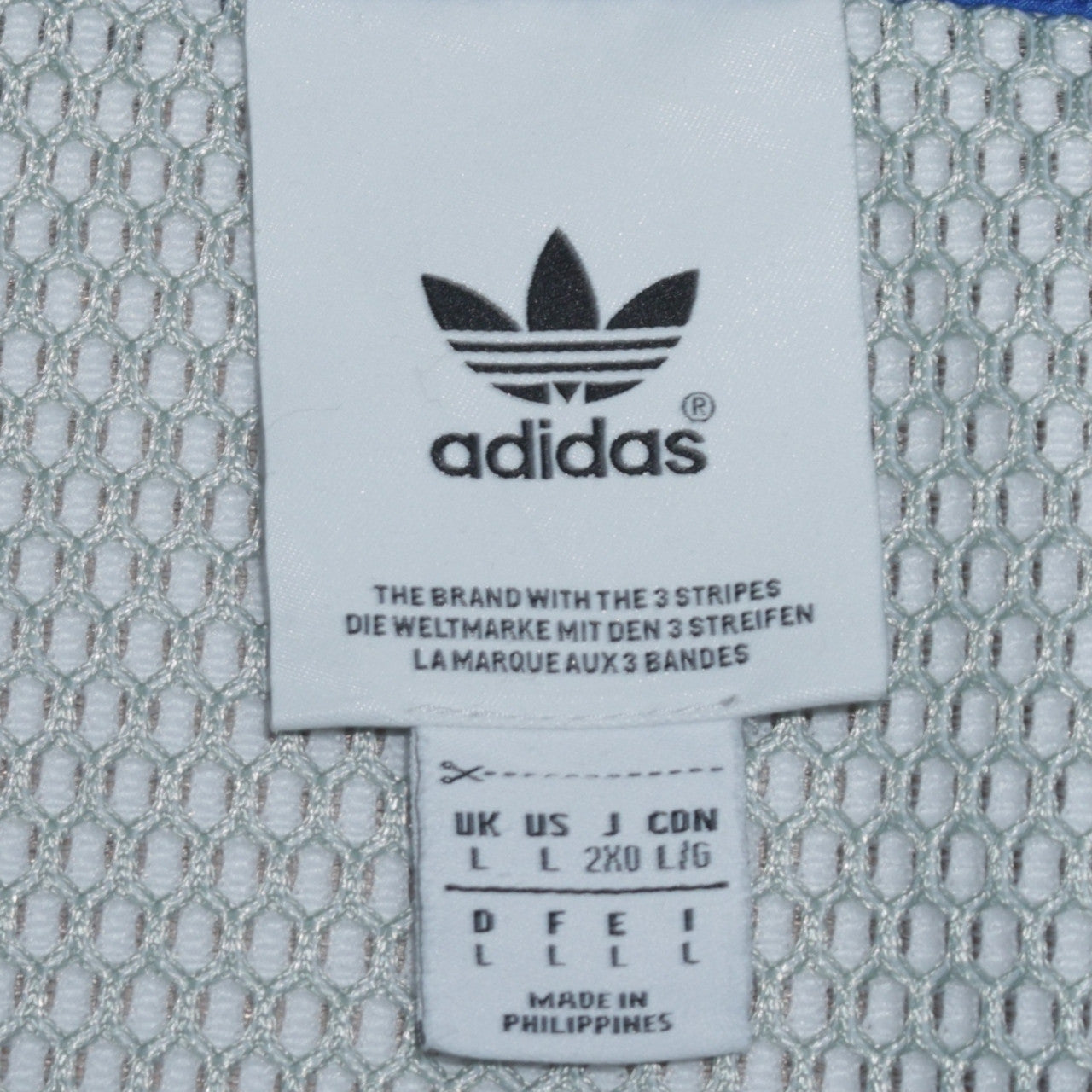 Adidas Men's White Mesh Logo Pullover Sweatshirt Size L