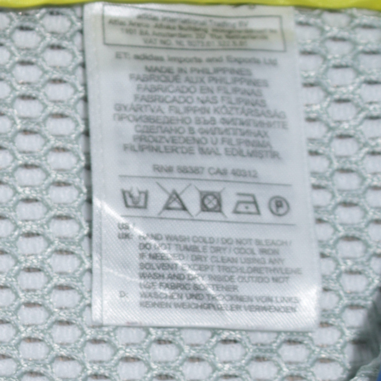 Adidas Men's White Mesh Logo Pullover Sweatshirt Size L