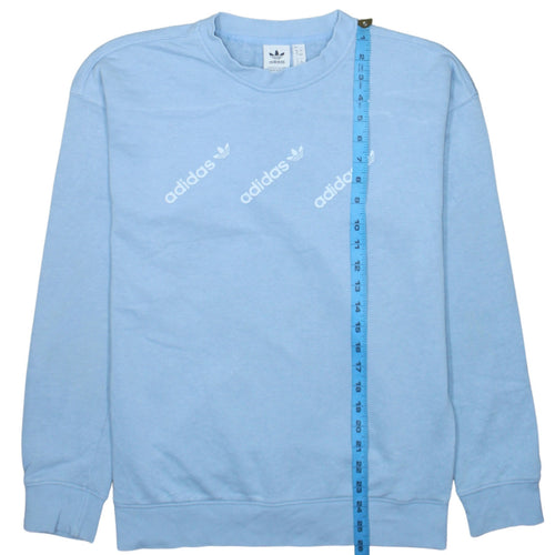 Adidas Women’s Blue Crew Neck Logo Pullover Sweatshirt Size 8