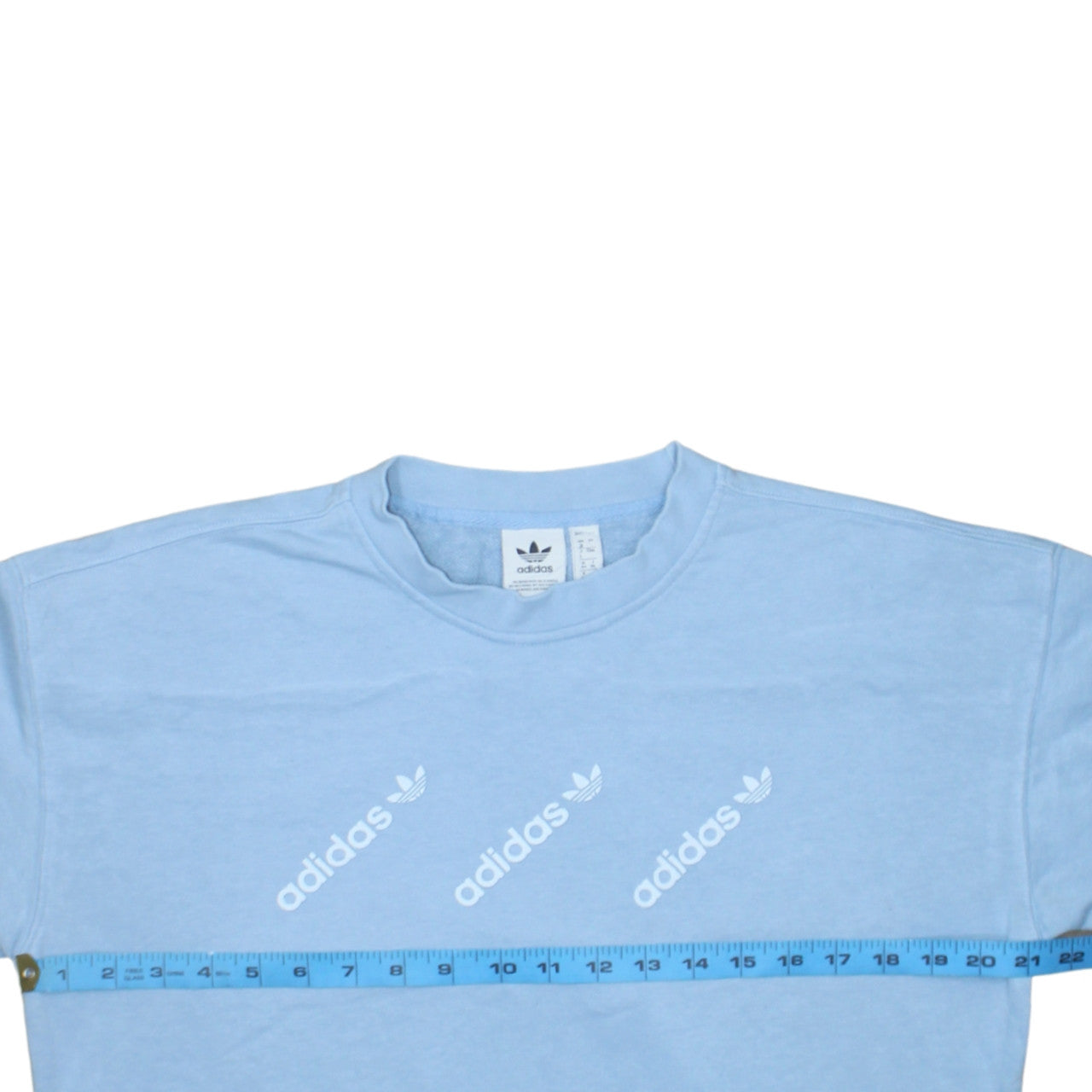 Adidas Women’s Blue Crew Neck Logo Pullover Sweatshirt Size 8