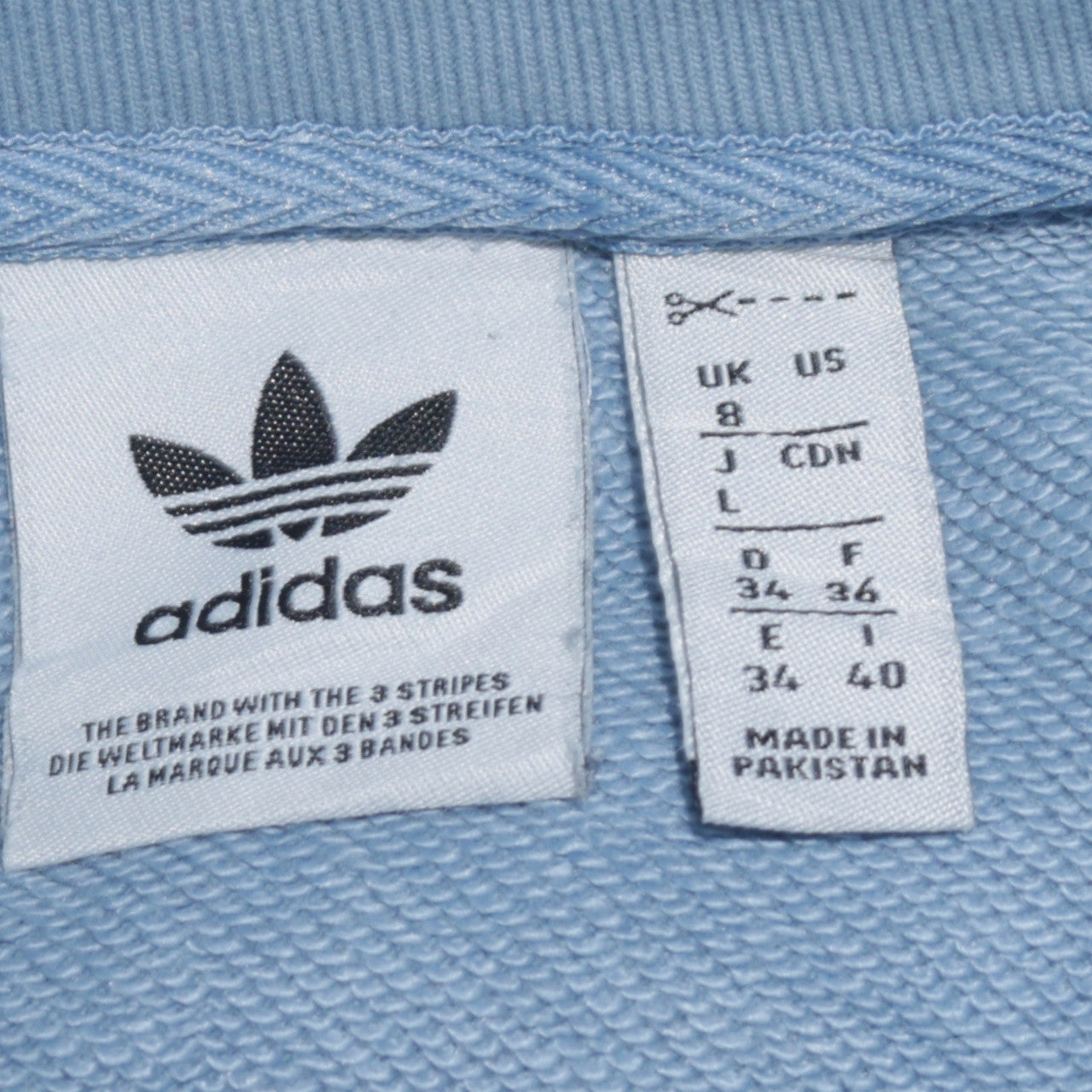 Adidas Women’s Blue Crew Neck Logo Pullover Sweatshirt Size 8