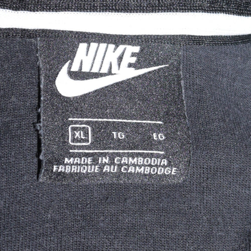 Nike Men's Grey Full Zip Hoodie XL Cotton Blend Lightweight