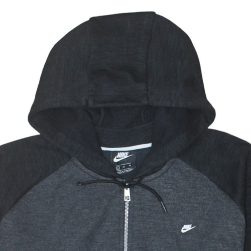 Nike Men's Grey Full Zip Hoodie XL Cotton Blend Lightweight
