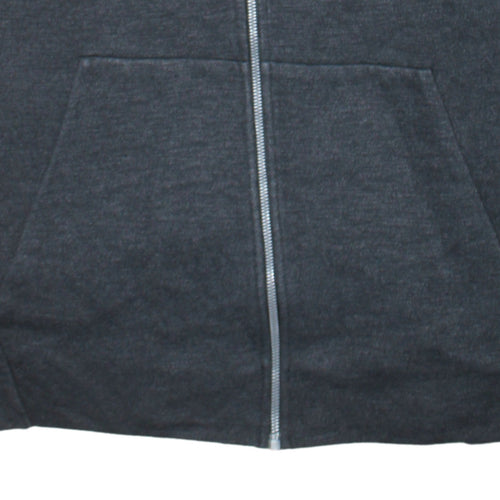 Nike Men's Grey Full Zip Hoodie XL Cotton Blend Lightweight