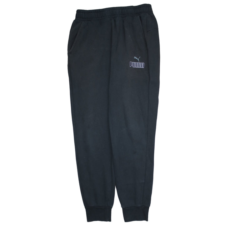 Puma Men's Black Jogger Trousers Size M Regular Fit Fleece