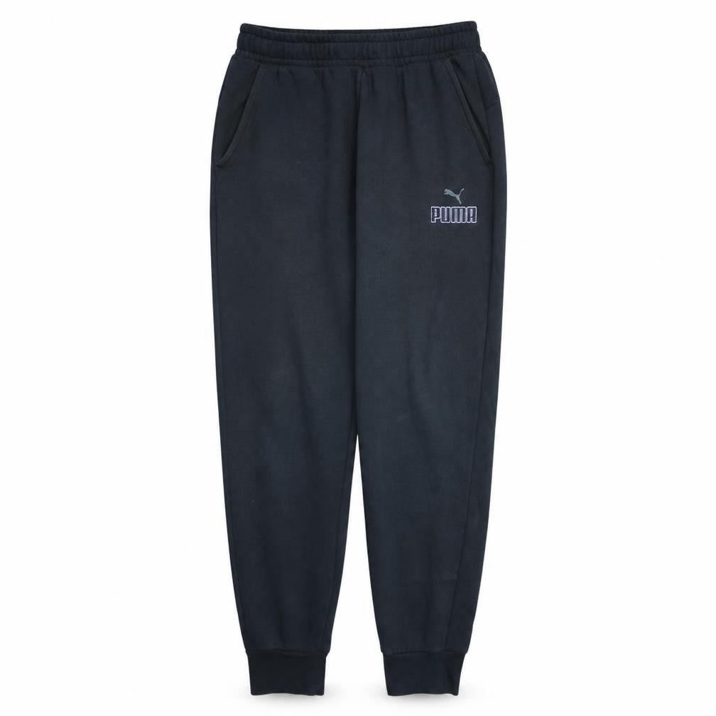 Puma Men's Black Jogger Trousers Size M Regular Fit Fleece