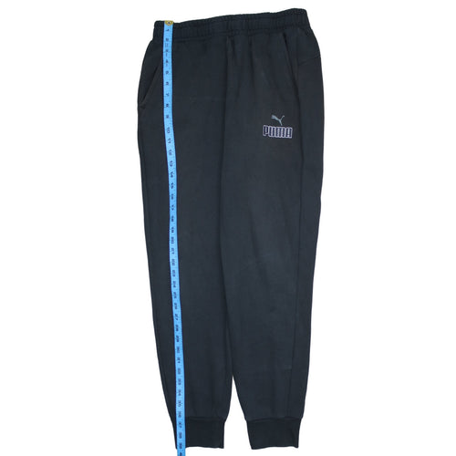 Puma Men's Black Jogger Trousers Size M Regular Fit Fleece