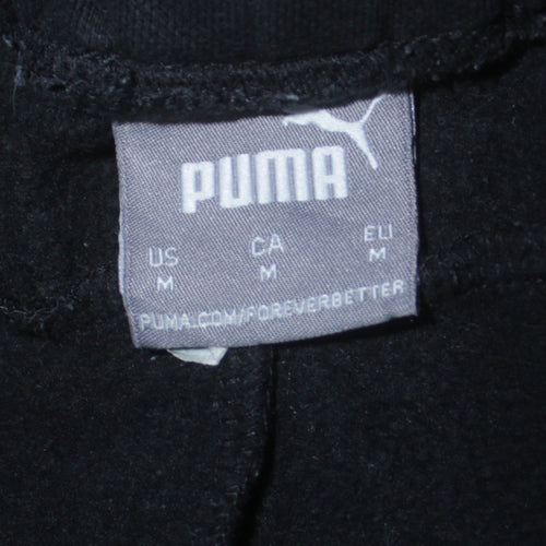 Puma Men's Black Jogger Trousers Size M Regular Fit Fleece