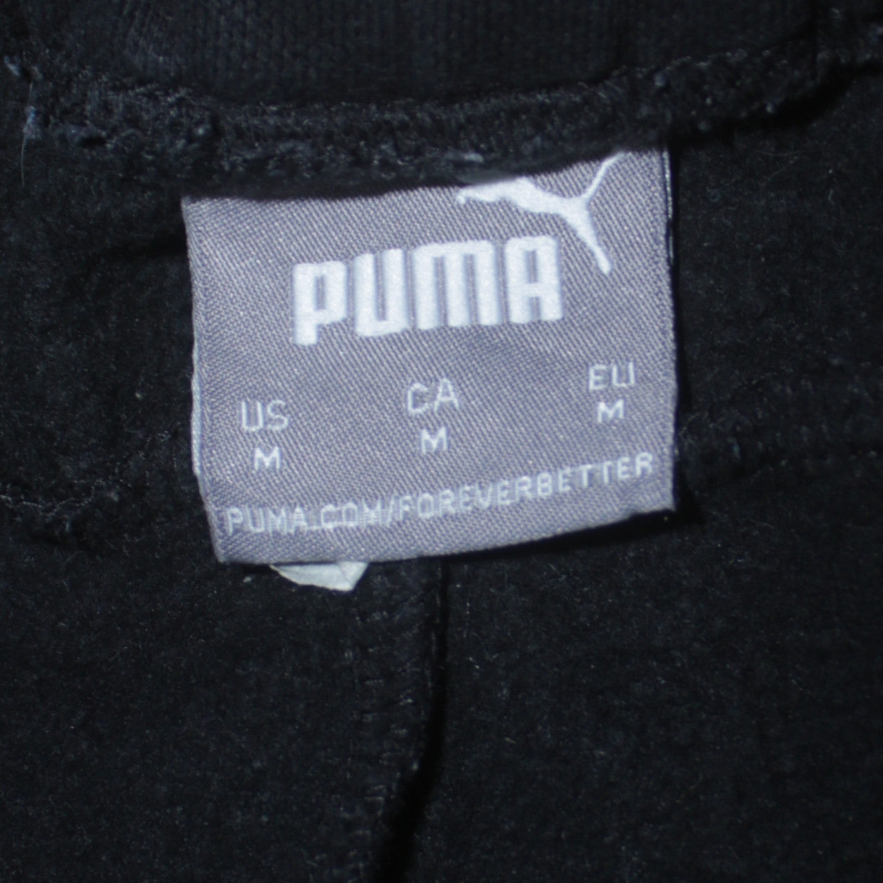 Puma Men's Black Jogger Trousers Size M Regular Fit Fleece