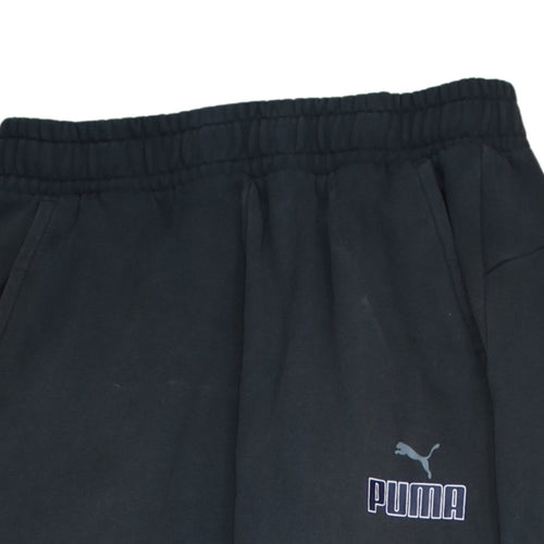 Puma Men's Black Jogger Trousers Size M Regular Fit Fleece