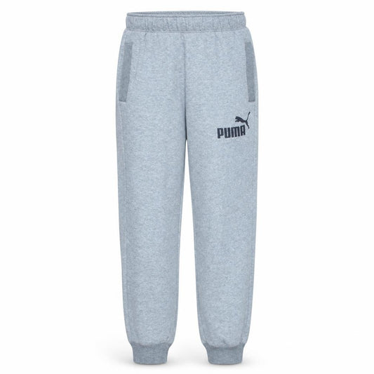 Front view of Puma Men's Grey M Jogger Sweatpants Elastic Waist Pockets