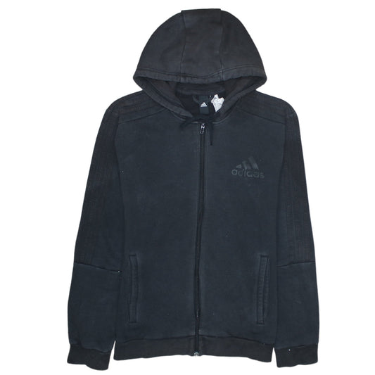 adidas Men's Black Full Zip Fleece Hoodie Size M