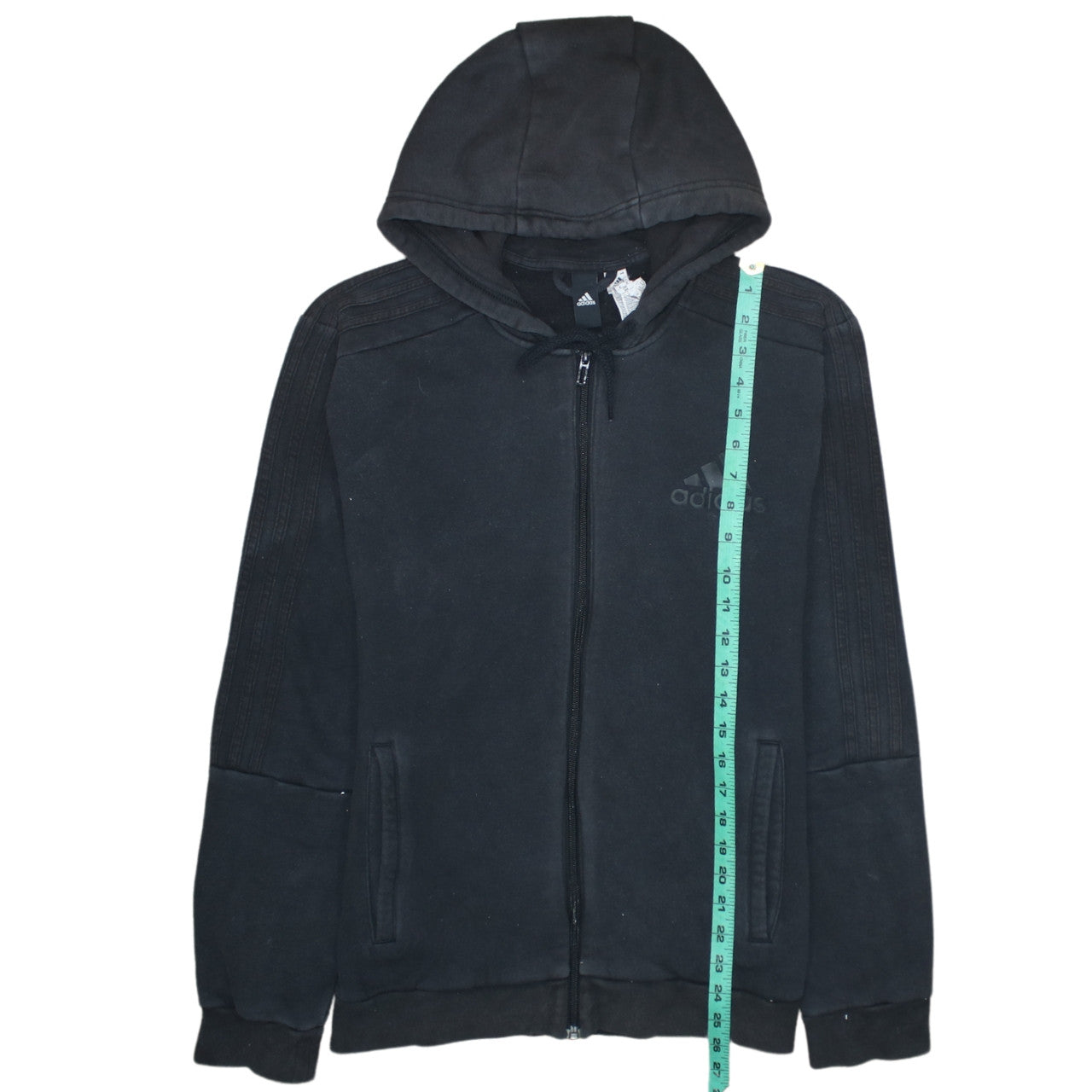 adidas Men's Black Full Zip Fleece Hoodie Size M