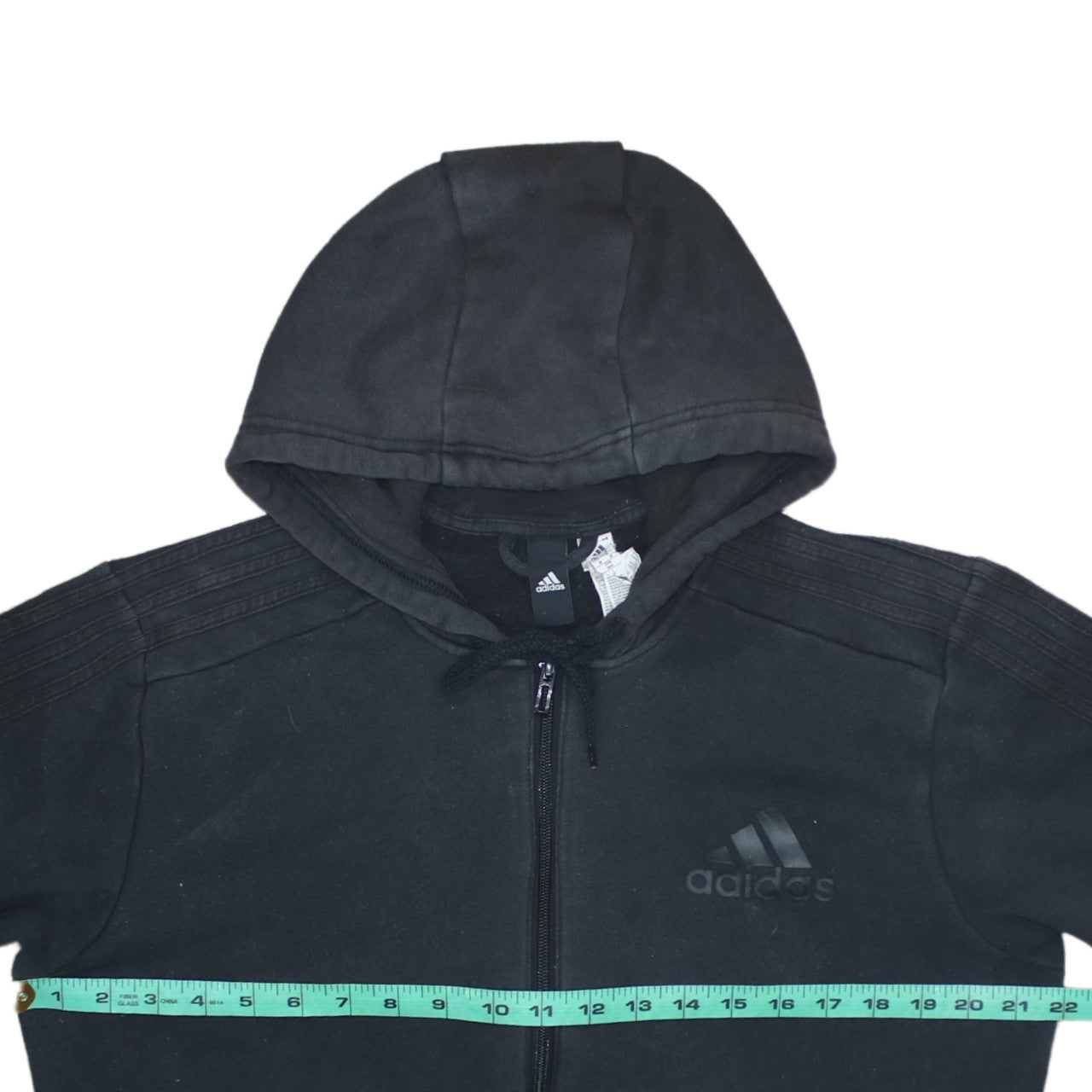 adidas Men's Black Full Zip Fleece Hoodie Size M
