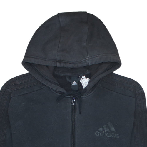 adidas Men's Black Full Zip Fleece Hoodie Size M