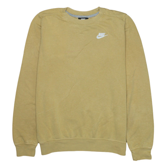 Nike Men's Beige Crew Neck Regular Fit Sweatshirt Size S