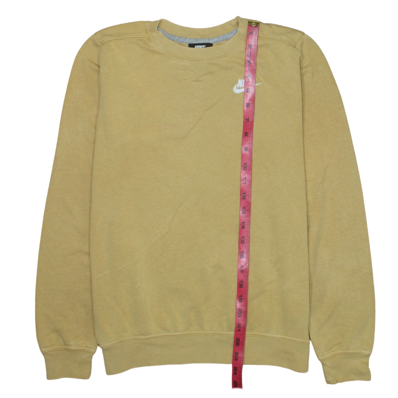 Nike Men's Beige Crew Neck Regular Fit Sweatshirt Size S